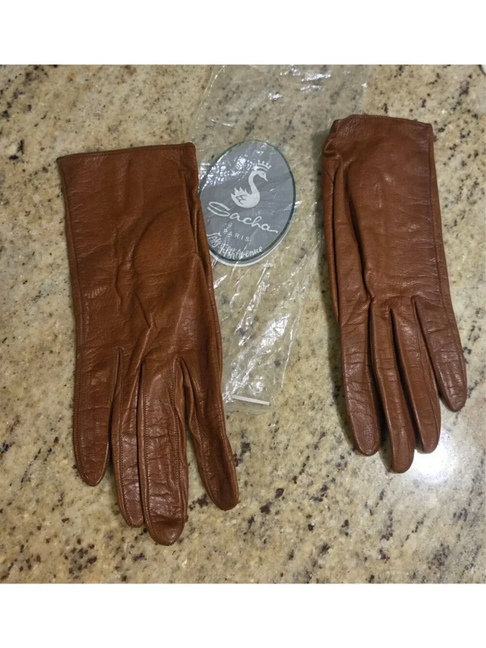 Vtg Womens Size S / 6.5 Brown Soft Kid Leather Silk Lined Formal Gloves France
